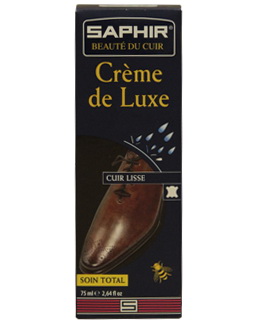 Крем Saphir creme de luxe бесцветный для обуви из гладкой Спб – Центр бытовых услуг     